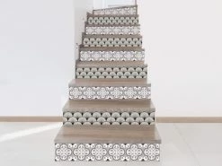 Le Grand Cirque Crédences Contremarches Adhésives Seigaiha Noir 20cmx4m -Plaques et lettrages Soldes contremarches adhesives seigaiha noir 20cmx4m 2