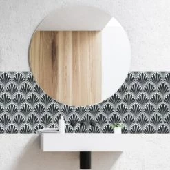 Ciment Factory Crédences Crédence Adhésive Art Déco Gabriel 200x60cm -Plaques et lettrages Soldes credence adhesive art deco gabriel 200x60cm 11