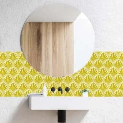 Ciment Factory Crédences Crédence Adhésive Art Déco Gabriel 200x60cm -Plaques et lettrages Soldes credence adhesive art deco gabriel 200x60cm 27