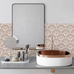 Ciment Factory Crédences Crédence Adhésive Art Déco Jean 200x60cm -Plaques et lettrages Soldes credence adhesive art deco jean 200x60cm 2