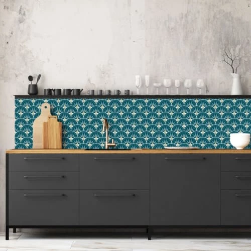 Ciment Factory Crédences Crédence Adhésive Art Déco Jean 200x60cm 3 Ciment Factory Crédences Crédence Adhésive Art Déco Jean 200x60cm