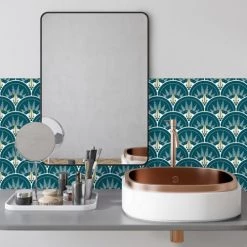 Ciment Factory Crédences Crédence Adhésive Art Déco Jean 200x60cm 10 Ciment Factory Crédences Crédence Adhésive Art Déco Jean 200x60cm -Plaques et lettrages Soldes credence adhesive art deco jean 200x60cm 8