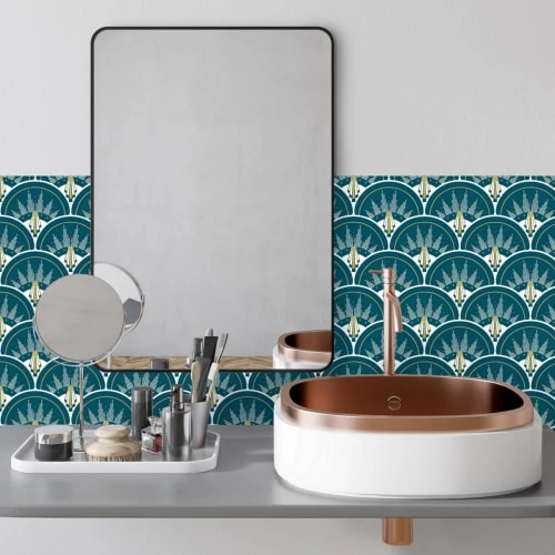 Ciment Factory Crédences Crédence Adhésive Art Déco Jean 200x60cm 5 Ciment Factory Crédences Crédence Adhésive Art Déco Jean 200x60cm – Image 3