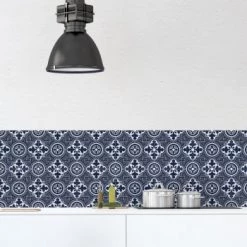 Ciment Factory Crédences Crédence Adhésive Carreaux De Ciment Bertille 200x40cm -Plaques et lettrages Soldes credence adhesive carreaux de ciment bertille 200x40cm 21