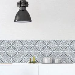 Ciment Factory Crédences Crédence Adhésive Carreaux De Ciment Bertille 200x40cm