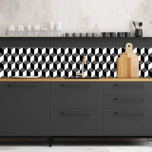 Ciment Factory Crédences Crédence Adhésive Carreaux De Ciment Eugénie 200x40cm 3 Ciment Factory Crédences Crédence Adhésive Carreaux De Ciment Eugénie 200x40cm