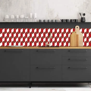 Ciment Factory Crédences Crédence Adhésive Carreaux De Ciment Eugénie 200x40cm 7 Ciment Factory Crédences Crédence Adhésive Carreaux De Ciment Eugénie 200x40cm – Image 5