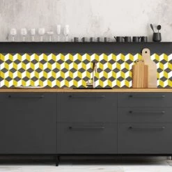 Ciment Factory Crédences Crédence Adhésive Carreaux De Ciment Eugénie 200x40cm