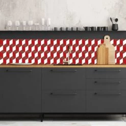 Ciment Factory Crédences Crédence Adhésive Carreaux De Ciment Eugénie 200x60cm