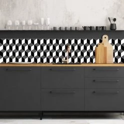 Ciment Factory Crédences Crédence Adhésive Carreaux De Ciment Eugénie 200x60cm