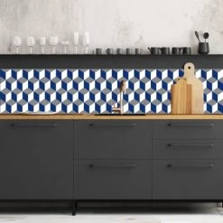 Ciment Factory Crédences Crédence Adhésive Carreaux De Ciment Eugénie 200x60cm