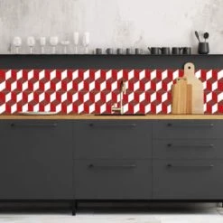 Ciment Factory Crédences Crédence Adhésive Carreaux De Ciment Eugénie 200x60cm -Plaques et lettrages Soldes credence adhesive carreaux de ciment eugenie 200x60cm 5