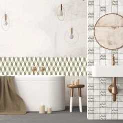 Ciment Factory Crédences Crédence Adhésive Carreaux De Ciment Eugénie 200x60cm -Plaques et lettrages Soldes credence adhesive carreaux de ciment eugenie 200x60cm 9