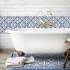 Ciment Factory Crédences Crédence Adhésive Carreaux De Ciment Garance 200x40cm -Plaques et lettrages Soldes credence adhesive carreaux de ciment garance 200x40cm 14