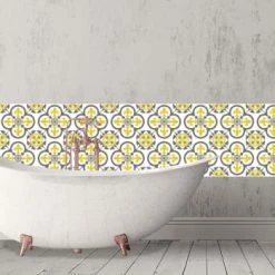 Ciment Factory Crédences Crédence Adhésive Carreaux De Ciment Garance 200x40cm -Plaques et lettrages Soldes credence adhesive carreaux de ciment garance 200x40cm 16