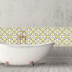 Ciment Factory Crédences Crédence Adhésive Carreaux De Ciment Garance 200x40cm