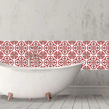 Ciment Factory Crédences Crédence Adhésive Carreaux De Ciment Garance 200x40cm 6 Ciment Factory Crédences Crédence Adhésive Carreaux De Ciment Garance 200x40cm – Image 4