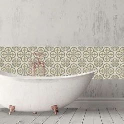 Ciment Factory Crédences Crédence Adhésive Carreaux De Ciment Garance 200x40cm