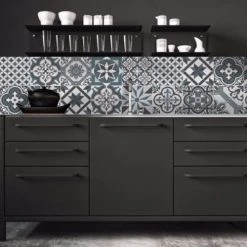 Ciment Factory Crédences Crédence Adhésive Carreaux De Ciment Ginette 200x40cm