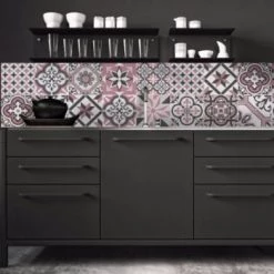 Ciment Factory Crédences Crédence Adhésive Carreaux De Ciment Ginette 200x40cm 11 Ciment Factory Crédences Crédence Adhésive Carreaux De Ciment Ginette 200x40cm -Plaques et lettrages Soldes credence adhesive carreaux de ciment ginette 200x40cm 21