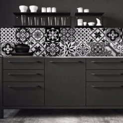 Ciment Factory Crédences Crédence Adhésive Carreaux De Ciment Ginette 200x40cm