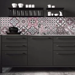 Ciment Factory Crédences Crédence Adhésive Carreaux De Ciment Ginette 200x60cm