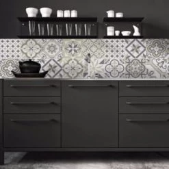 Ciment Factory Crédences Crédence Adhésive Carreaux De Ciment Ginette 200x60cm 12 Ciment Factory Crédences Crédence Adhésive Carreaux De Ciment Ginette 200x60cm -Plaques et lettrages Soldes credence adhesive carreaux de ciment ginette 200x60cm 40