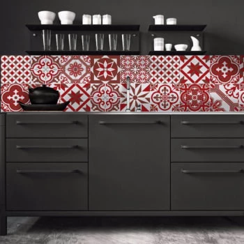 Ciment Factory Crédences Crédence Adhésive Carreaux De Ciment Ginette 200x60cm 8 Ciment Factory Crédences Crédence Adhésive Carreaux De Ciment Ginette 200x60cm – Image 6