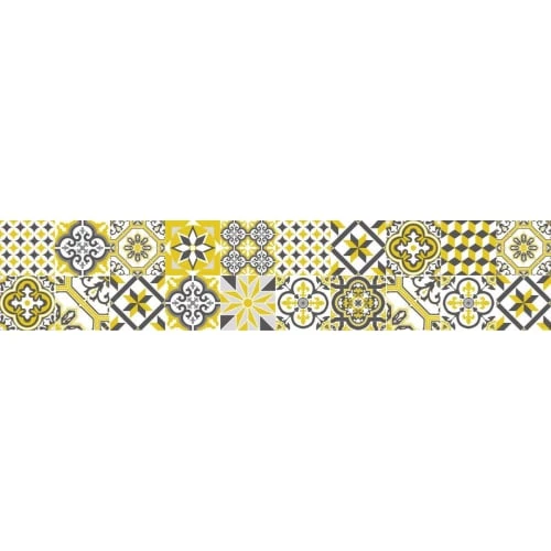 Ciment Factory Crédences Crédence Adhésive Carreaux De Ciment Ginette 200x60cm 4 Ciment Factory Crédences Crédence Adhésive Carreaux De Ciment Ginette 200x60cm – Image 2