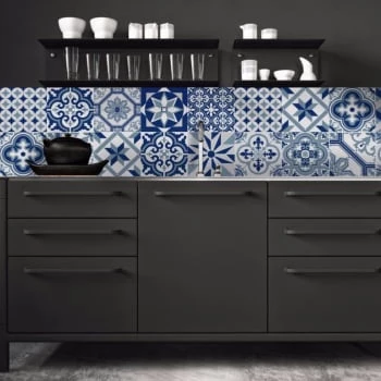 Ciment Factory Crédences Crédence Adhésive Carreaux De Ciment Ginette 200x60cm 6 Ciment Factory Crédences Crédence Adhésive Carreaux De Ciment Ginette 200x60cm – Image 4