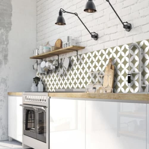 Ciment Factory Crédences Crédence Adhésive Carreaux De Ciment Louison 200x40cm 4 Ciment Factory Crédences Crédence Adhésive Carreaux De Ciment Louison 200x40cm – Image 2