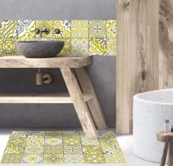 Ciment Factory Crédences Crédence Adhésive Carreaux De Ciment Madeleine 200x40cm -Plaques et lettrages Soldes credence adhesive carreaux de ciment madeleine 200x40cm 39