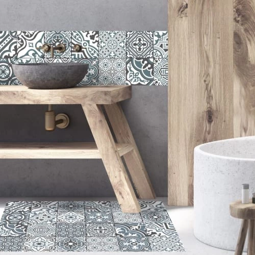 Ciment Factory Crédences Crédence Adhésive Carreaux De Ciment Madeleine 200x40cm 6 Ciment Factory Crédences Crédence Adhésive Carreaux De Ciment Madeleine 200x40cm – Image 4