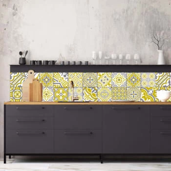 Ciment Factory Crédences Crédence Adhésive Carreaux De Ciment Madeleine 200x60cm 7 Ciment Factory Crédences Crédence Adhésive Carreaux De Ciment Madeleine 200x60cm – Image 5