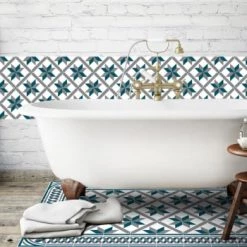 Ciment Factory Crédences Crédence Adhésive Carreaux De Ciment Marguerite 200x40cm -Plaques et lettrages Soldes credence adhesive carreaux de ciment marguerite 200x40cm 19