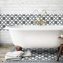 Ciment Factory Crédences Crédence Adhésive Carreaux De Ciment Marguerite 200x40cm