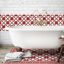 Ciment Factory Crédences Crédence Adhésive Carreaux De Ciment Marguerite 200x40cm