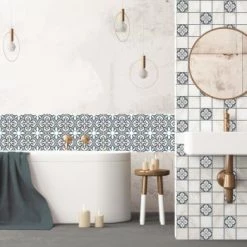 Ciment Factory Crédences Crédence Adhésive Carreaux De Ciment Simone 200x40cm -Plaques et lettrages Soldes credence adhesive carreaux de ciment simone 200x40cm 3