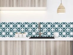 Le Grand Cirque Crédences Crédence Adhésive Castiglione Bleu Pétrole 40cmx2m