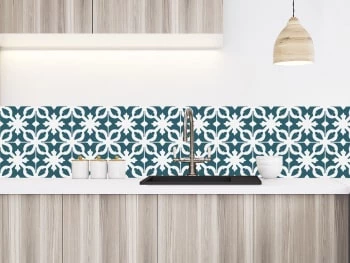 Le Grand Cirque Crédences Crédence Adhésive Castiglione Bleu Pétrole 40cmx2m 4 Le Grand Cirque Crédences Crédence Adhésive Castiglione Bleu Pétrole 40cmx2m – Image 2