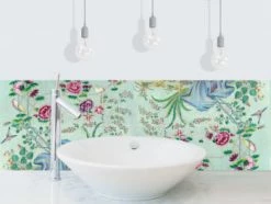 Le Grand Cirque Crédences Crédence Adhésive Chinoiseries Gris 40cmx2m 10 Le Grand Cirque Crédences Crédence Adhésive Chinoiseries Gris 40cmx2m -Plaques et lettrages Soldes credence adhesive chinoiseries vert celadon 40cmx2m 4