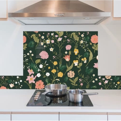 99Déco Crédences Crédence Adhésive Cuisine Floral - Fond De Hotte L.60 X H.70 Cm 3 99Déco Crédences Crédence Adhésive Cuisine Floral - Fond De Hotte L.60 X H.70 Cm