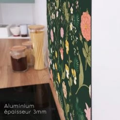 99Déco Crédences Crédence Adhésive Cuisine Floral - Fond De Hotte L.90 X H.70 Cm -Plaques et lettrages Soldes credence adhesive cuisine floral fond de hotte l 90 x h 70 cm 3