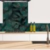 99Déco Crédences Crédence Adhésive Cuisine Tropical Vert - Fond De Hotte L.60 X H.70 Cm -Plaques et lettrages Soldes credence adhesive cuisine tropical vert fond de hotte l 60 x h 70 cm