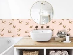 Le Grand Cirque Crédences Crédence Adhésive Hirondelle Bleu Klein 40cmx2m -Plaques et lettrages Soldes credence adhesive hirondelle 40cmx2m 2