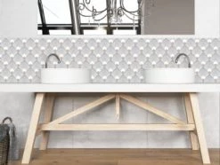 Le Grand Cirque Crédences Crédence Adhésive Majestic Bleu-gris 40cmx2m 12 Le Grand Cirque Crédences Crédence Adhésive Majestic Bleu-gris 40cmx2m -Plaques et lettrages Soldes credence adhesive majestic beige 40cmx2m