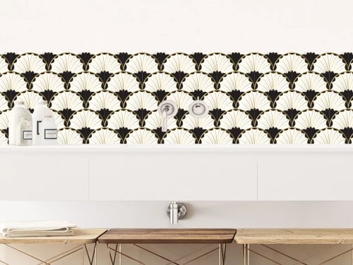 Le Grand Cirque Crédences Crédence Adhésive Nouvelle Vague Noir 40cmx2m 3 Le Grand Cirque Crédences Crédence Adhésive Nouvelle Vague Noir 40cmx2m