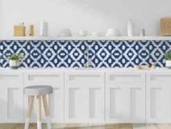 Le Grand Cirque Crédences Crédence Adhésive Shibori Gris Taupe 40cmx2m -Plaques et lettrages Soldes credence adhesive shibori bleu cobalt 40cmx2m