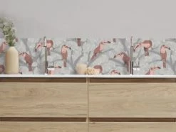 Le Grand Cirque Crédences Crédence Adhésive Toucans Vert Clair 40cmx2m -Plaques et lettrages Soldes credence adhesive toucans gris clair 40cmx2m 5