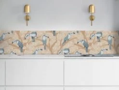 Le Grand Cirque Crédences Crédence Adhésive Toucans Gris Clair 40cmx2m -Plaques et lettrages Soldes credence adhesive toucans orange clair 40cmx2m 4